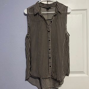 Forever21 -black and creme striped blouse.
